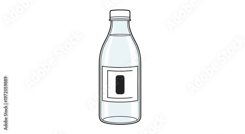 Clear Plastic Water Bottle.