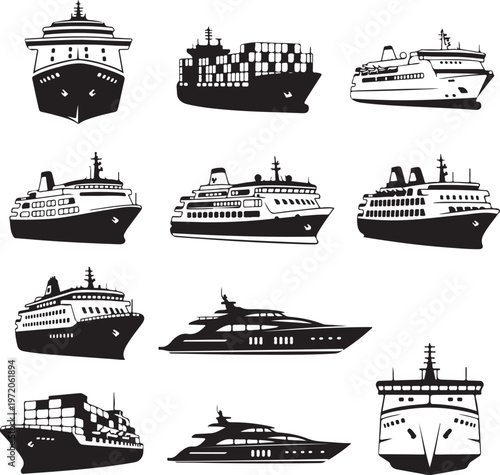 Ship and boat icons