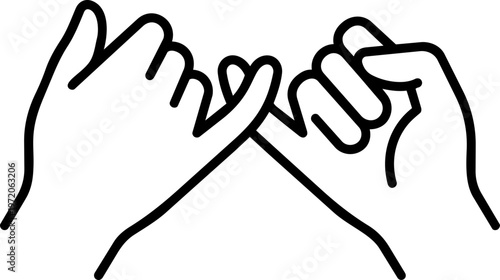 Hands making a pinky promise.