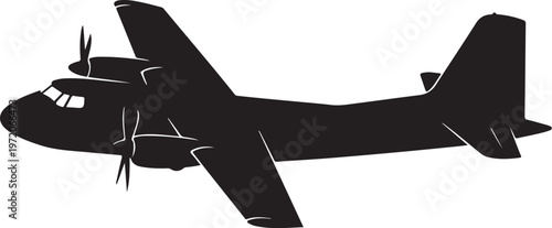 Airplane, aircraft silhouette, black plane icon, vector illustration, transportation symbol