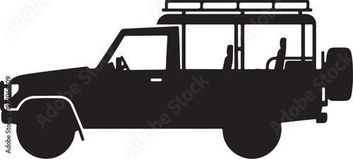 SUV, off-road vehicle, car silhouette, transport icon, vehicle graphics