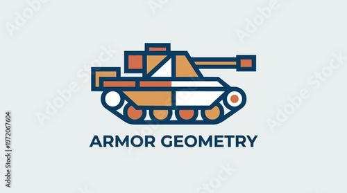 Tank Illustration Armor Geometry Design.