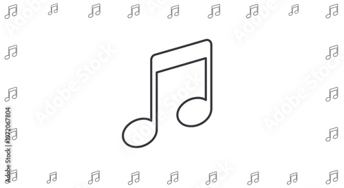 Music note symbol icon black.