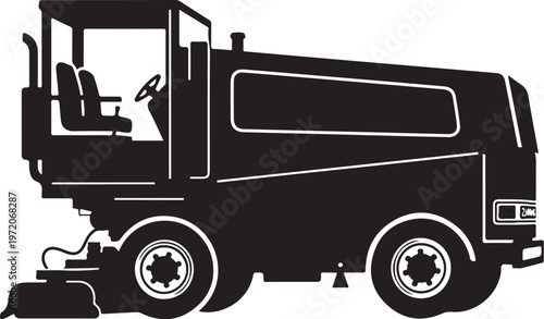 Street Sweeper Truck, Urban Cleaning Vehicle, Municipal Maintenance, Road Cleaning Machine