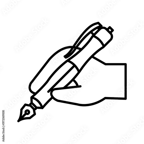 Writing gesture icon