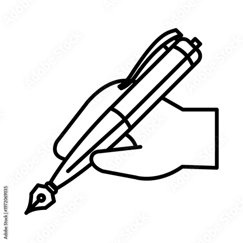 Writing gesture icon