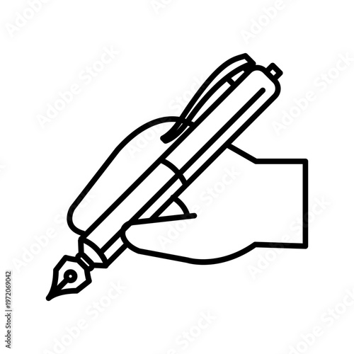 Writing gesture icon