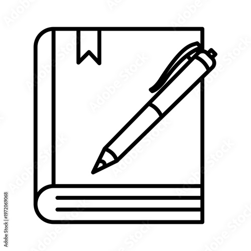 Book and pen icon