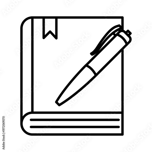 Book and pen icon