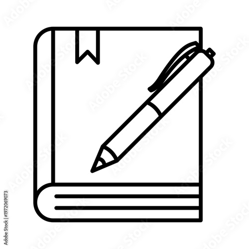 Book and pen icon