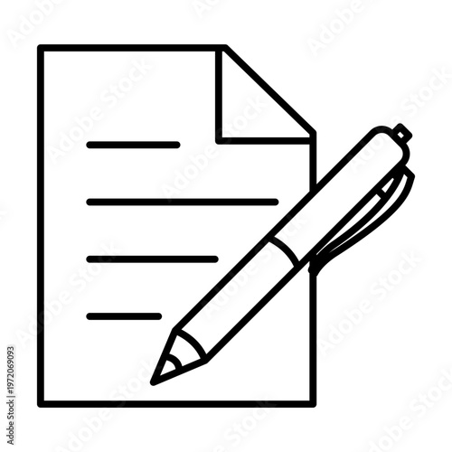 Paper and pen icon