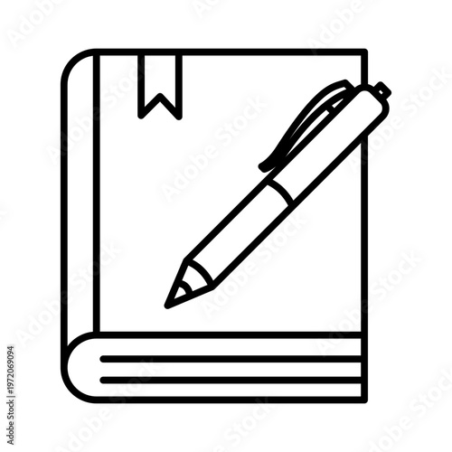 Book and pen icon
