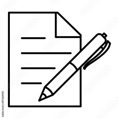 Paper and pen icon