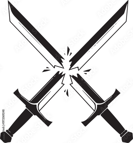 Crossed Swords, Black Swords, Vector Swords, Fighting Swords, Sword Icon