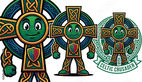 Celtic Crusader Cartoon Characters.