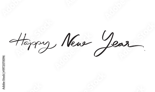 Happy new year text font calligraphy hand written lettering script black color object icon happy new year banner merry christmas xmas december month winter season gift happy new year banner 2027 2028 