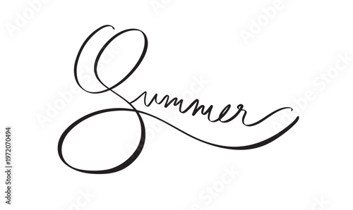 Summer season text font calligraphy hand written lettering script black color object summer vacation happy travel sun nature summer party event relax sale fashion beautiful fashion holiday pool banner