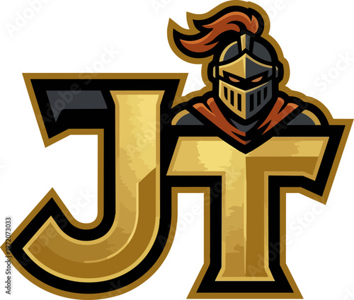 Golden Knight Logo Design.