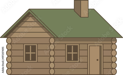 Small Log Cabin House.