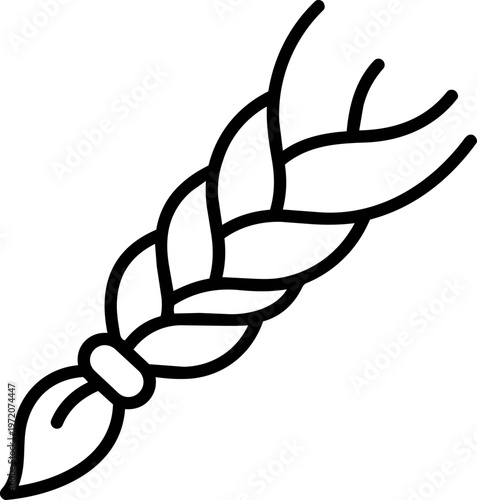 Wheat or barley ear illustration.