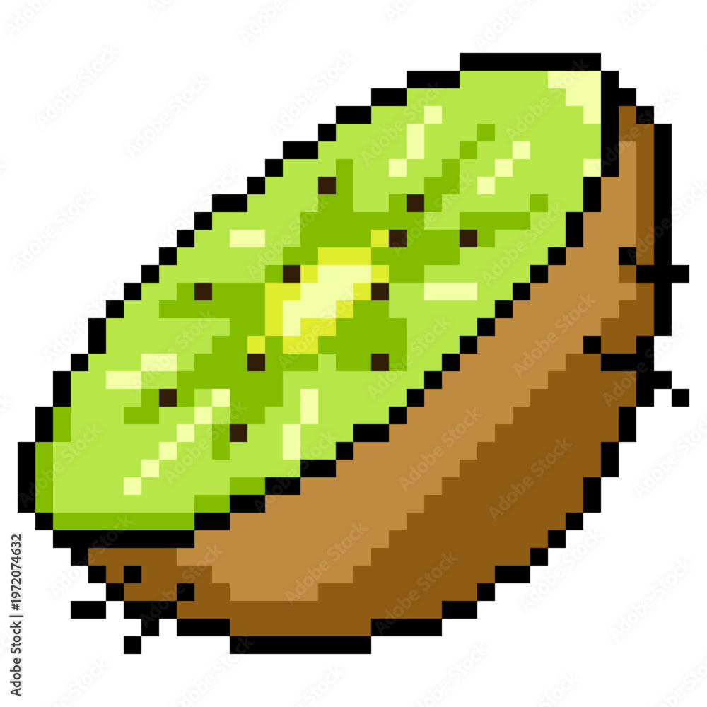 Fototapeta premium Pixel Art Icon - Kiwi Fruit