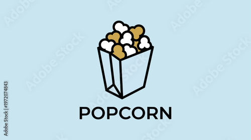 Colorful illustration of popcorn.