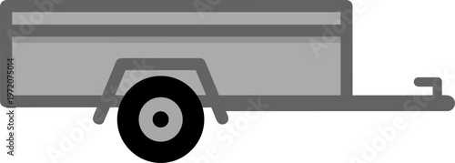 Trailer with single wheel.