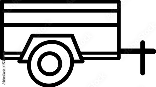 Trailer with single wheel.