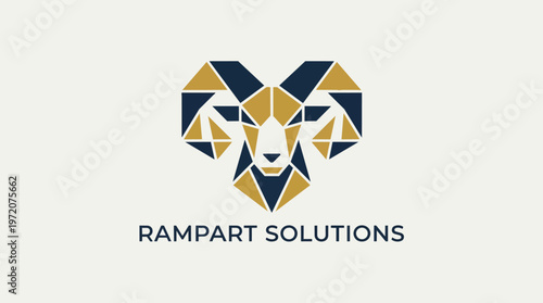 Rampart Solutions Company Logo Design.