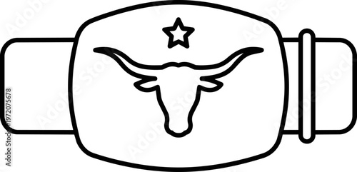 Longhorn Buckle Western Belt.