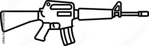 Rifle Gun Weapon Illustration.