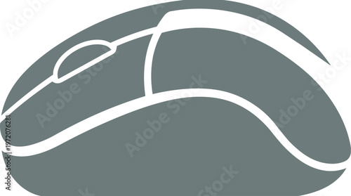Gray computer mouse icon.