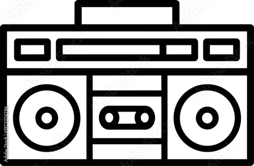 Retro Boombox Stereo Radio.
