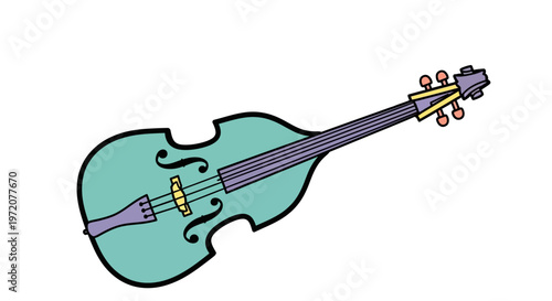 Teal Electric Guitar Instrument Closeup.