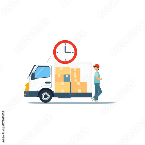 delivery man with truck