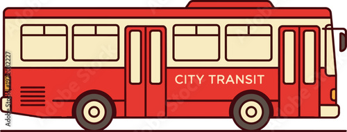 Red City Transit Bus Vehicle.