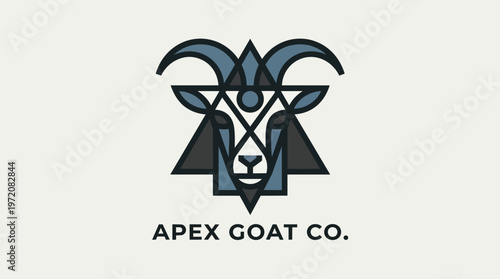 Goat Logo Design Animal Symbol.