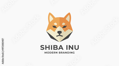 Shiba Inu dog breed logo.