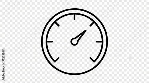 Simple Analog Clock Face Icon.