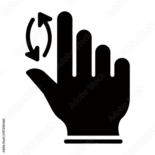 Vector of a hand with a rotate gesture