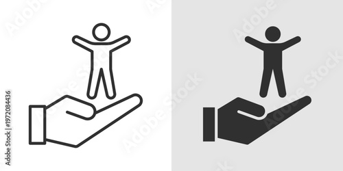 Child Health Icon representing the well-being, growth, and medical care of children, focusing on physical, mental, and developmental health.