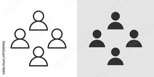 Community Support Icon representing mutual aid, collaboration, and assistance within a community to promote well-being, safety, and social connection.