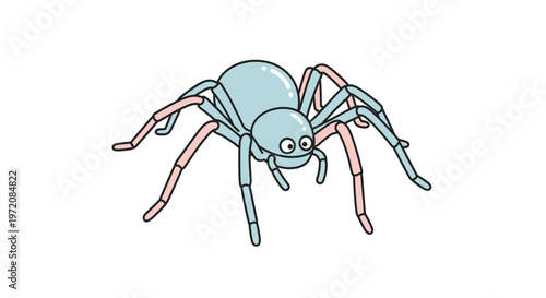 Spider crawling on white surface slowly.