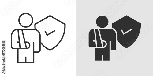Injury Prevention Icon representing safety measures, protective practices, and awareness aimed at reducing the risk of accidents and physical harm in various environments.