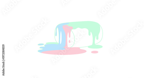 Colorful Melting Painted Elephant Closeup.