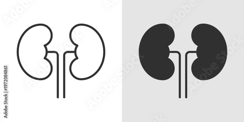 Kidney Treatment Icon representing medical care, therapies, and procedures aimed at maintaining kidney health and treating kidney-related conditions.