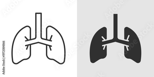 Lung Care Icon representing respiratory health, breathing support, and preventive care for maintaining healthy lungs and protecting against respiratory diseases.