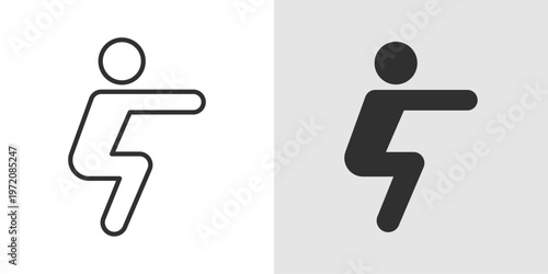 Morning Exercise Icon representing physical activity performed at the start of the day, promoting energy, fitness, and a healthy lifestyle routine.