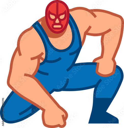 Lucha Libre Wrestler in Action.