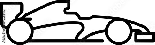 Racing Car Line Drawing.